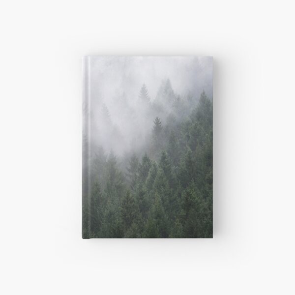 Item preview, Home Is A Feeling //  Misty Retro Fall Wilderness Fairytale Evergreen Forest With Trees Covered In Magic Fog Season designed and sold by Tordis Kayma.