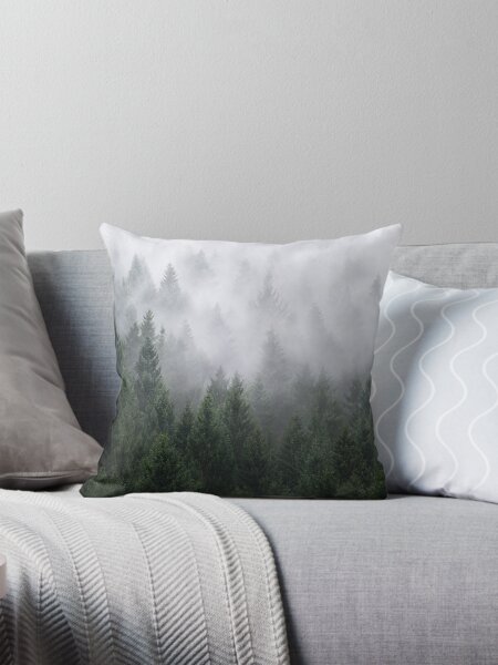 Artikel-Vorschau von Home Is A Feeling //  Misty Retro Fall Wilderness Fairytale Evergreen Forest With Trees Covered In Magic Fog Season, designt und verkauft von Tordis Kayma.