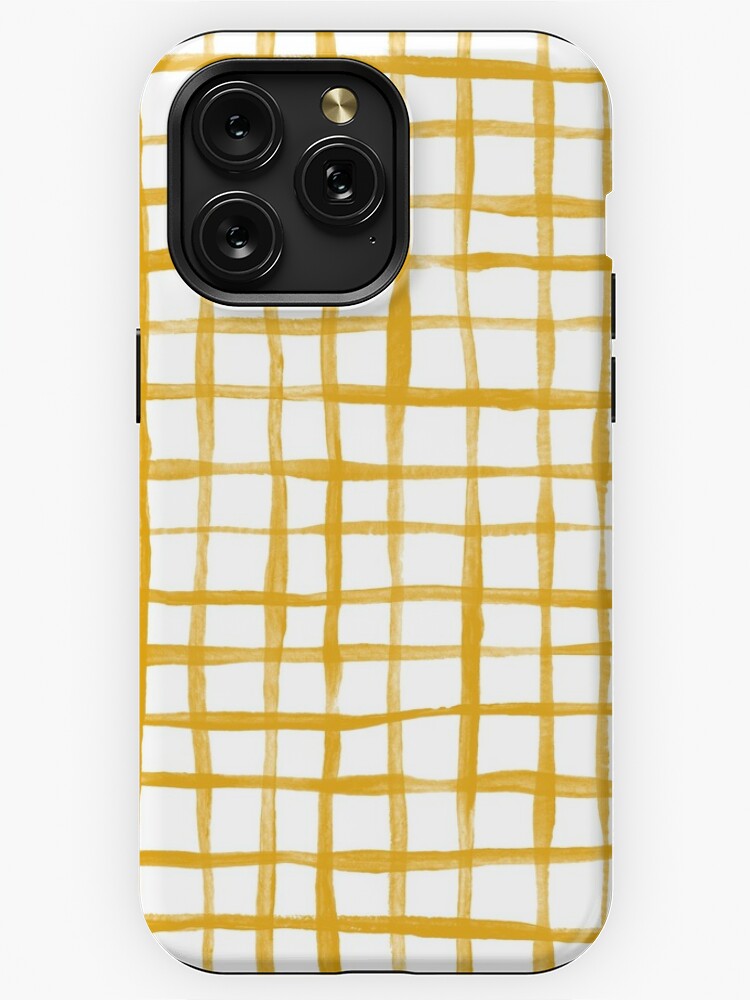 Pastel Floral Uneven Checkered Pattern iPhone 15 14 Rugged Case