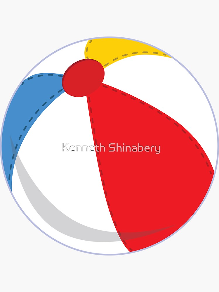 "Beach Ball Blast" Sticker by kshinabery212 Redbubble