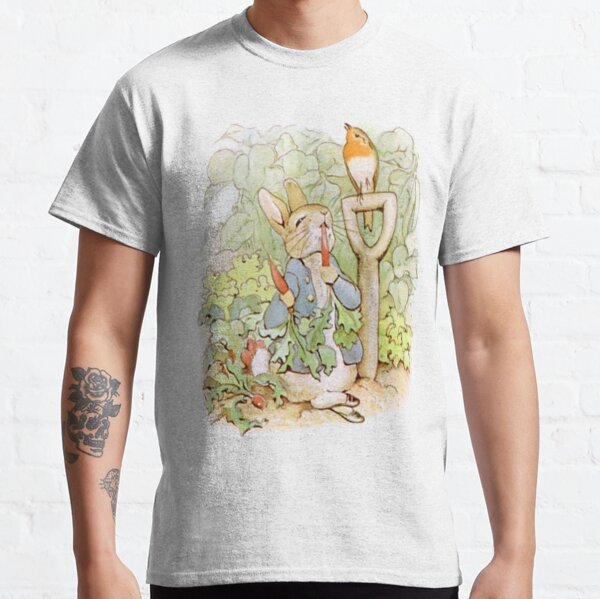 PETER RABBIT, Nursery Characters, Peter Rabbit, eating radishes, The Tale of Peter Rabbit. Classic T-Shirt