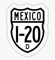 Carretera federal I-20D | Mexico Federal Highway Shield Sign Sticker