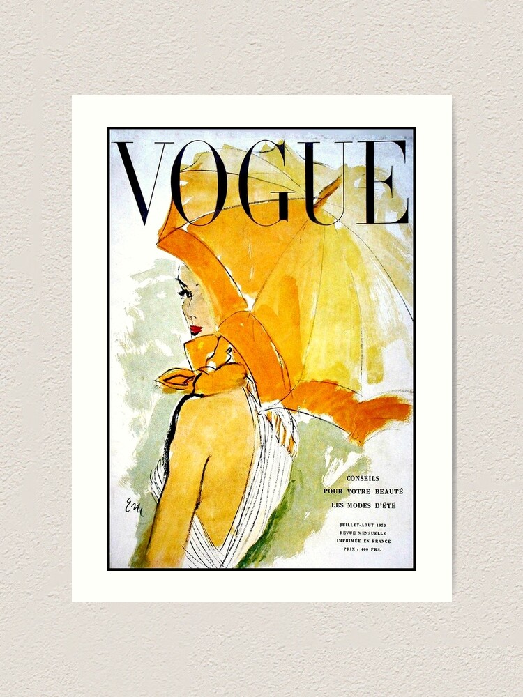 Alternate view of VOGUE : Vintage 1950 Magazine Advertising Print Art Print