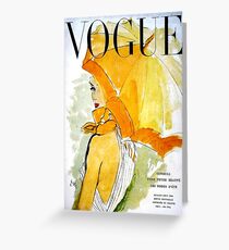 Tarjeta de felicitación VOGUE: Vintage 1950 Revista Publicidad Imprimir