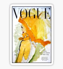 Pegatina VOGUE: Vintage 1950 Revista Publicidad Imprimir