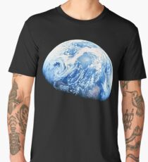 EARTH, PLANET, SPACE, Blue planet, Earthrise, Apollo 8, 1968 Men's Premium T-Shirt
