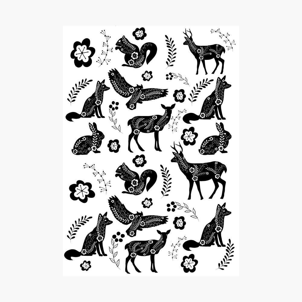 Folk Art Forest Animals Folk Art Forest Animals