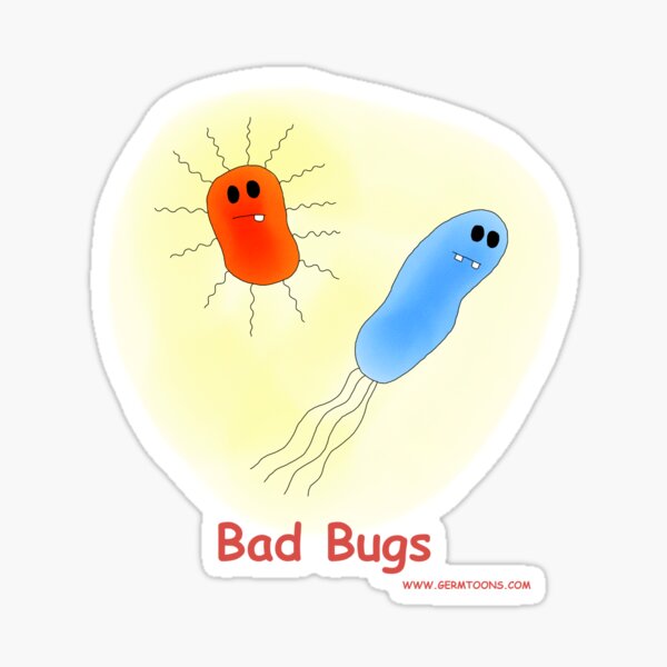 Bad Bugs - Cartoon Bacteria Sticker