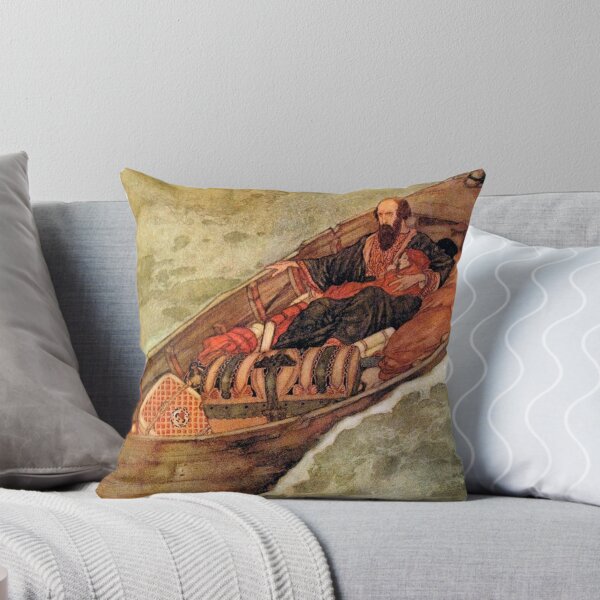 Item preview, Prospero and Miranda in the Boat - The Tempest - Edmund Dulac designed and sold by forgottenbeauty.