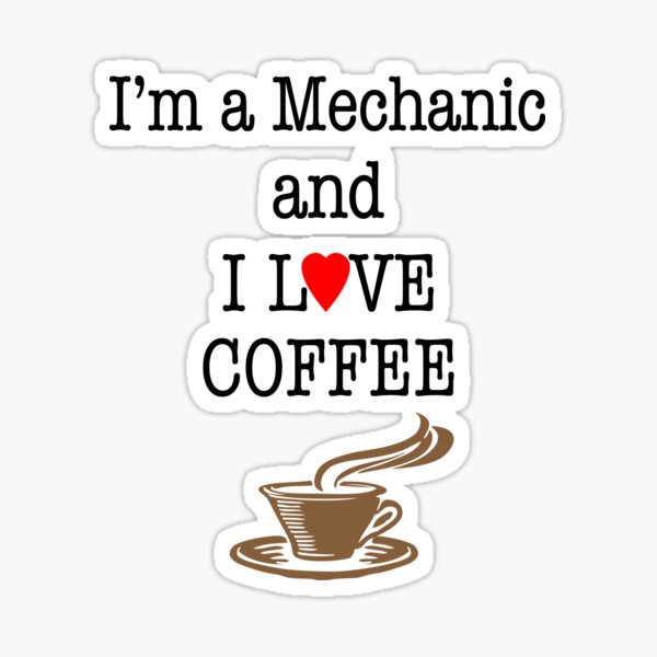 Artikel-Vorschau von Ich bin Mechaniker und ich liebe Kaffee, designt und verkauft von engineram.
