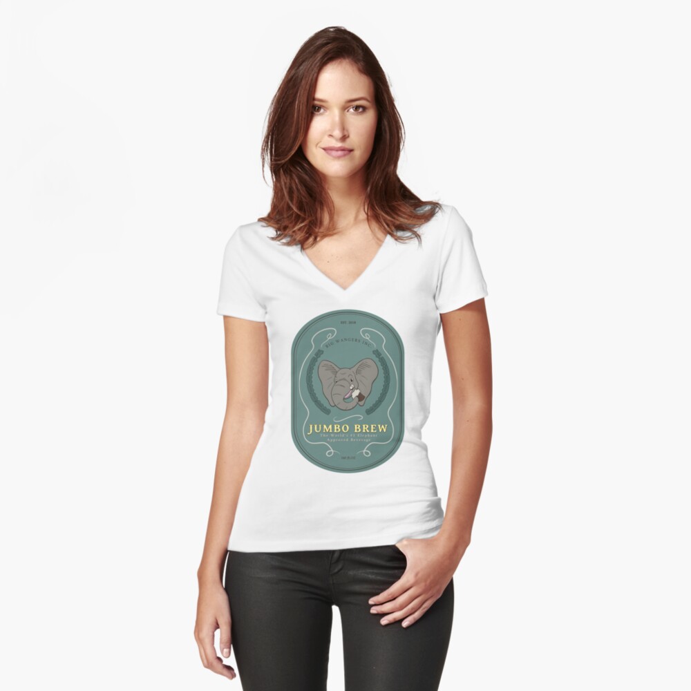 Item preview, Fitted V-Neck T-Shirt designed and sold by FactFiend.
