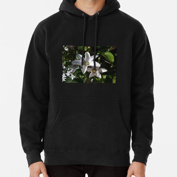 White Clematis Pullover Hoodie