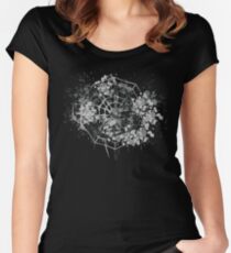 Grungy Spider web Halloween Women's Fitted Scoop T-Shirt