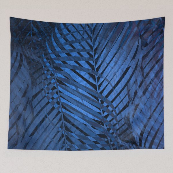 Item preview, TROPICAL NEBULAS BLUE LEAVES PATTERN designed and sold by Pia Schneider.