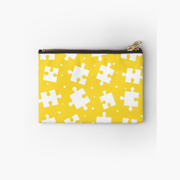 Item preview, pieces puzzle seamless pattern. Yellow background games. designed and sold by Liliia Kyrylenko.
