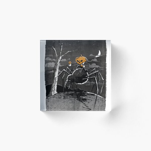 Mr. Pumpkin and Reggie the spider Acrylic Block