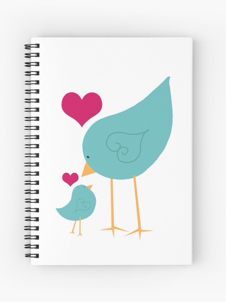 Cuaderno De Espiral Amor De Mami Y Pajarito De Cheriesart Redbubble