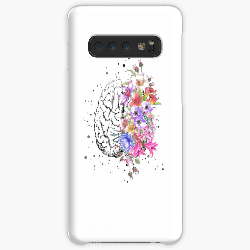 Brain anatomy, watercolor Brain, flowers brain, brain with Flowers Case & Skin for Samsung Galaxy