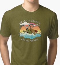 A Turtle Made it to the Water! Tri-blend T-Shirt