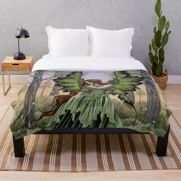 Lady of The Forest Throw Blanket