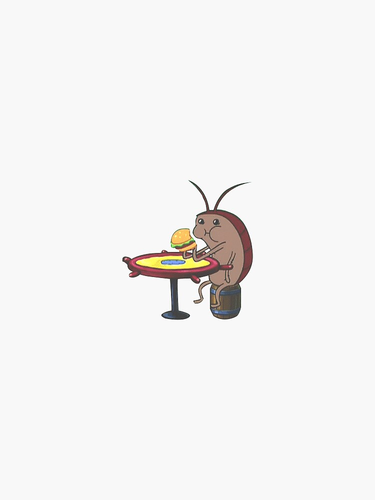 Cockroach eating krabby patty by jorgebrandom