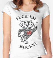 F*ck 'Em Bucky Women's Fitted Scoop T-Shirt