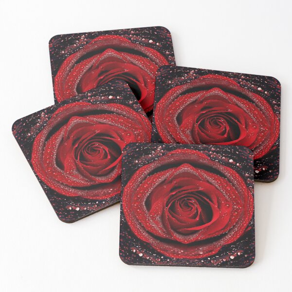 Item preview, Black red rose with water drops designed and sold by Lefteris Betsis.
