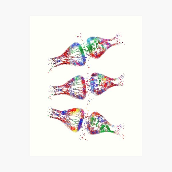 Item preview, Synapse receptor, neurology art, medical art, watercolor synapse receptor designed and sold by Rosaliartbook.