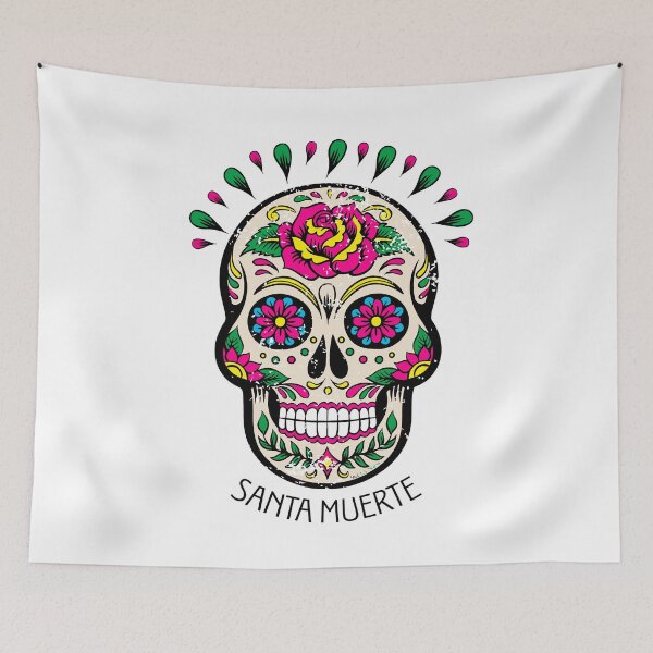 Item preview, La Santa Muerte Skeleton The Mexican Grim Shirt designed and sold by Oles Bielienkyi.