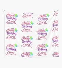 Happy Birthday Cora Wall Tapestry