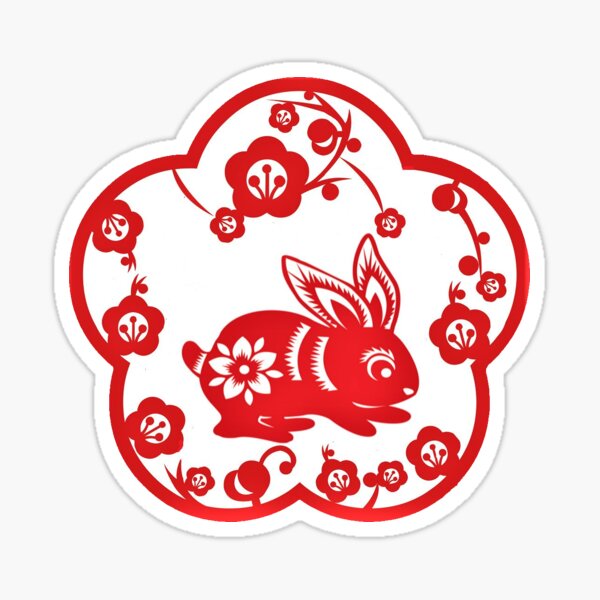 Item preview, Floral Year of the Rabbit - Chinese Zodiac designed and sold by inabainoOG.