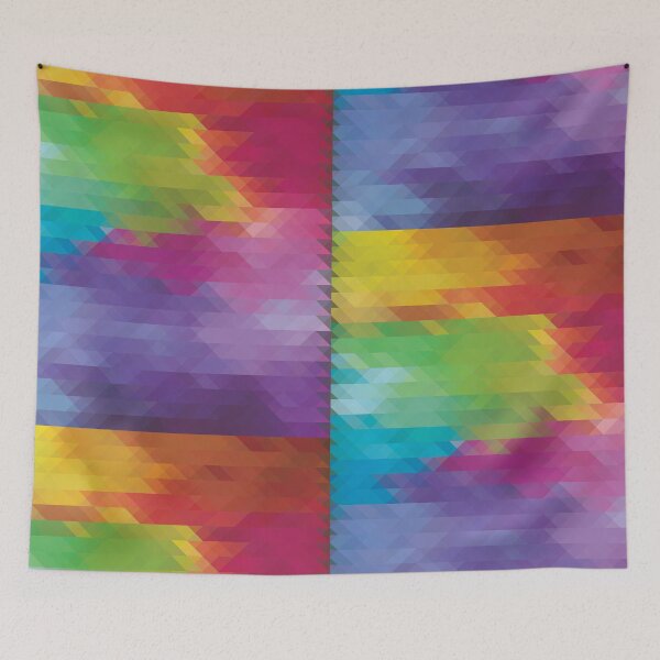 Item preview, Rainbow Triangulation Geometric Divide designed and sold by Fairytale Farmer.