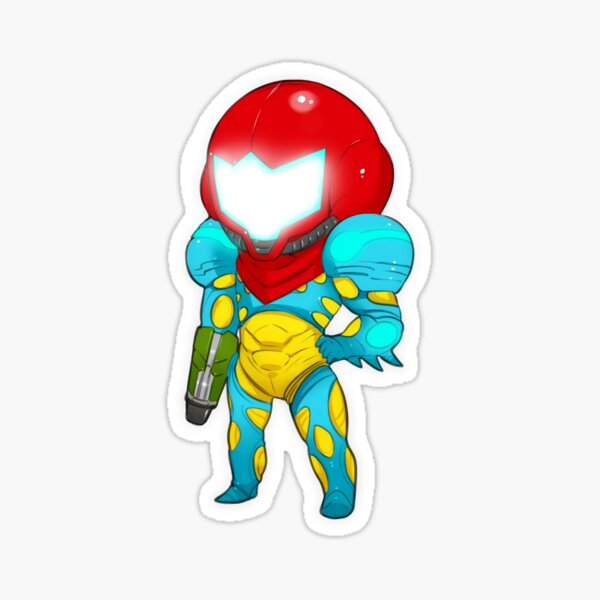 Metroid Fusion Stickers Redbubble - metroid suit of darkness roblox