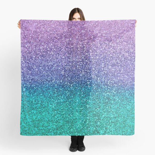 Lavender Purple & Teal Glitter Scarf
