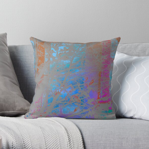 Abstract Landscape Blue Sky and Trees ​ Throw Pillow