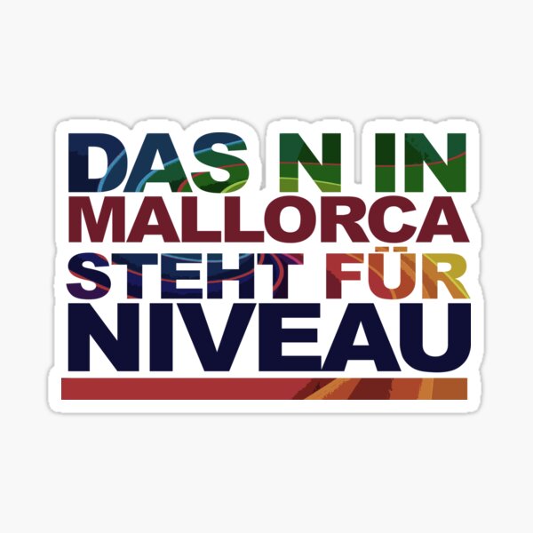 Sticker Lustiger Malle Spruch Redbubble