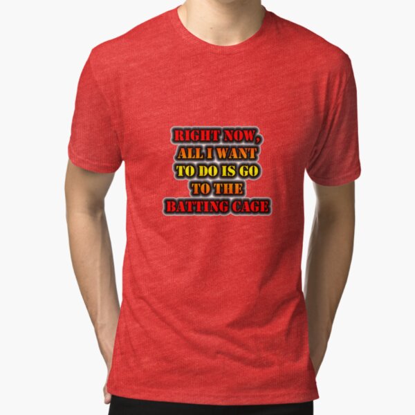 Right Now, All I Want To Do Is Go To The Batting Cage Tri-blend T-Shirt