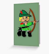 Kid Billy retro featuring Robin Hood Tee Greeting Card