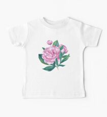 Watercolor Peony Bouquet Baby Tee