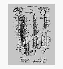 Patent Print Jazz Saxophone 1915 Photographic Print