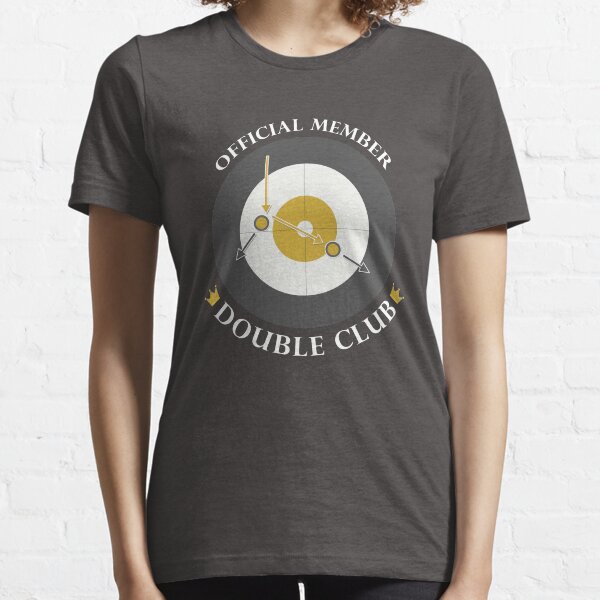 The "Double Club" - White Text Essential T-Shirt