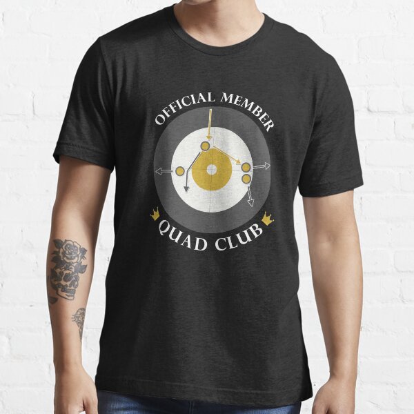 The "Quad Club" - White Text Essential T-Shirt