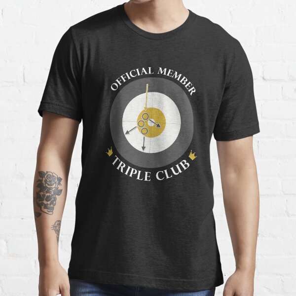 The "Triple Club" - White Text Essential T-Shirt