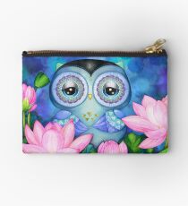 Owl in Lotus Pond Studio Pouch
