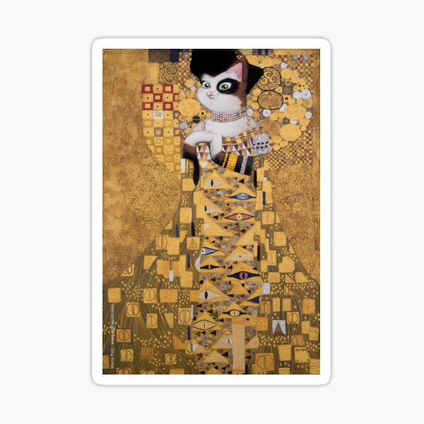#meowdernart - The Portrait of Adele Bloch-Meower Sticker