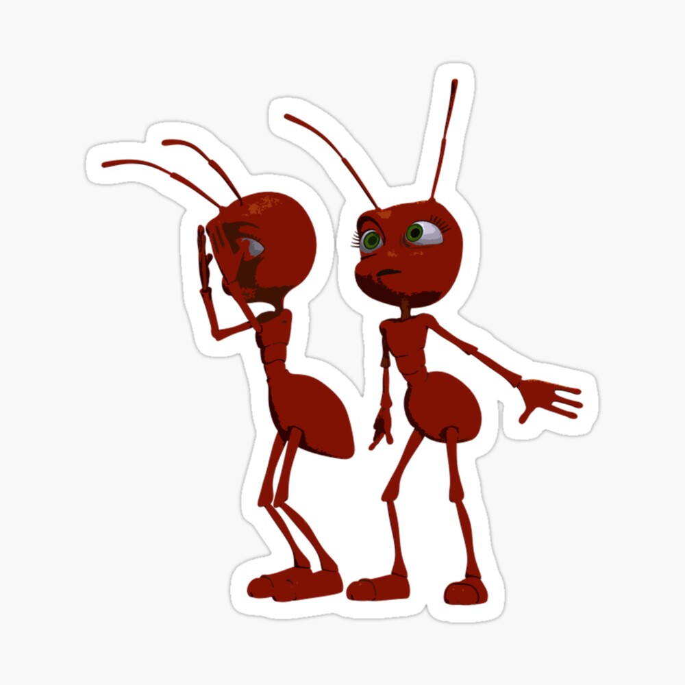Funny Ant - Two Ants Small Bugs Insects Wingless Colony Swarms Humor Funny Ant - Two Ants Small Bugs Insects Wingless Colony Swarms Humor