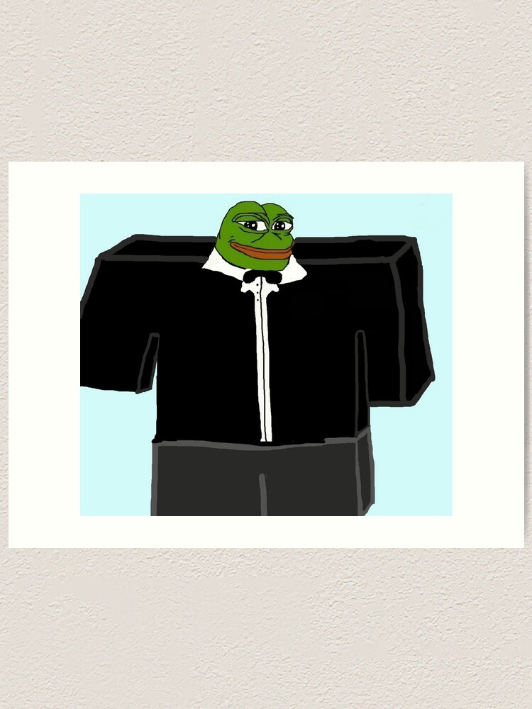 Roblox Pepe Art Print By Vanobras Redbubble - how to crucify someone in roblox