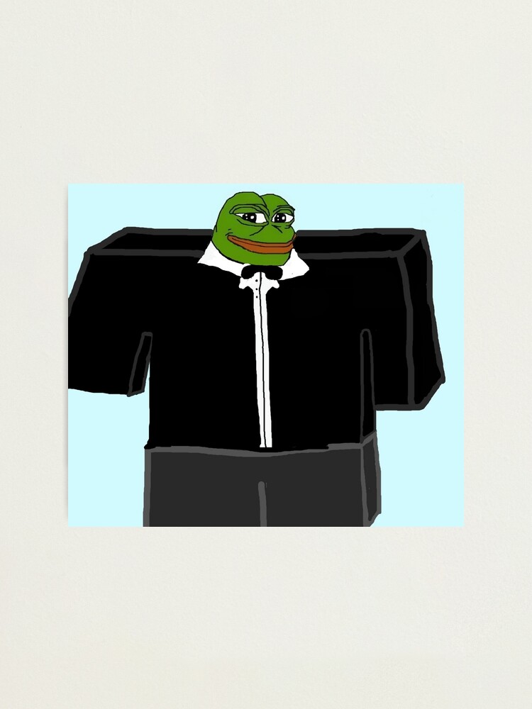 Roblox Pepe Photographic Print By Vanobras Redbubble - toad back roblox