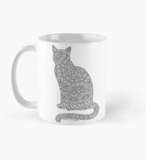 Taza Mandala de gato gris