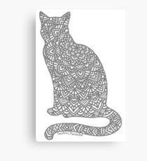 Lienzo Mandala de gato gris